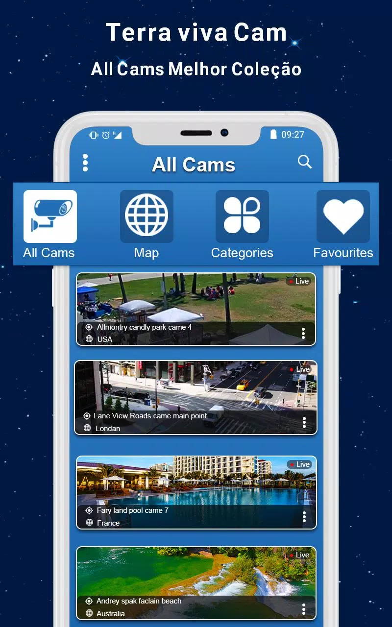 Download do APK de Câmeras ao vivo no Earth: Webcam ao vivo, câmeras para  Android