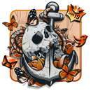Anchor Skull Themes HD Wallpapers 3D icons APK