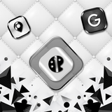 Temas Black, N, Whitede fondos icono