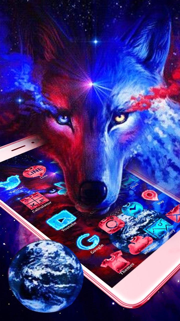 Cool Fire Wolf Motiv Launcher Hd Wallpaper Fur Android Apk Herunterladen