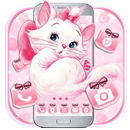 Cute Girlish Kitty Themes HD Wallpapers 3D icons APK
