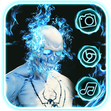 Fire, Blue, Skull Themes, Live biểu tượng