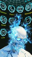 Fire, Blue, Skull Themes, Live ảnh chụp màn hình 1