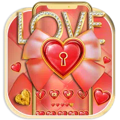 Скачать Golden Rose Heart Themes HD Wallpapers 3D icons APK