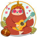Cute Guitar Sloth Themes HD Wallpapers 3D icons APK