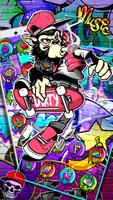 Monkey GraffitiTemas parede HD imagem de tela 2