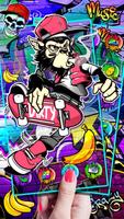 Monkey GraffitiTemas parede HD imagem de tela 3