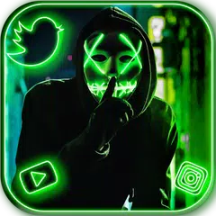 Neon, Mask, Cool, Man-Motive H