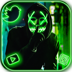 Neon, Mask, Cool, Man Theme &  icon