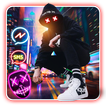 Neon, Night, Street, Man-Motive HD-Wallpaper