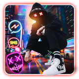 Neon, Night, Street, Man-Motive HD-Wallpaper Zeichen