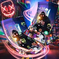 Neon, Night, Street, ManTemas parede HD imagem de tela 3