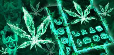 Download Neon Fire Weed Skull Themes Hd Wallpapers 3d Icons 1 0