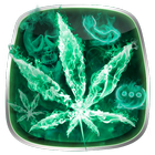 Neon Fire Weed Skull icon