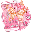 Pink Butterfly Pearl Themes HD Wallpapers 3D icons APK