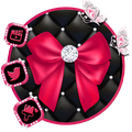 Pink Bowknot موضوعات خلفيات أيق