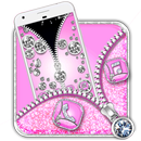 Pink Glitter Zipper Themes HD  APK