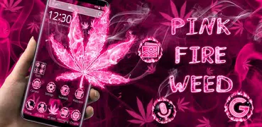 Pink Weed-Motive HD-Wallpaper