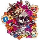 Flower Skull Graffiti Themes HD Wallpapers icons APK