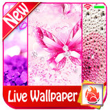 Pink glitter Live Wallpaper icon