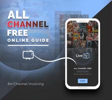 Live TV All Channels Free Guide Affiche