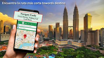 GPS navegación, tierra mapa y viaje dirección captura de pantalla 3
