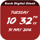 Brush Digital clock LWP APK