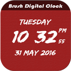 Brush Digital clock LWP free Zeichen