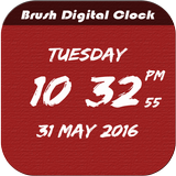 Brush Digital clock LWP আইকন