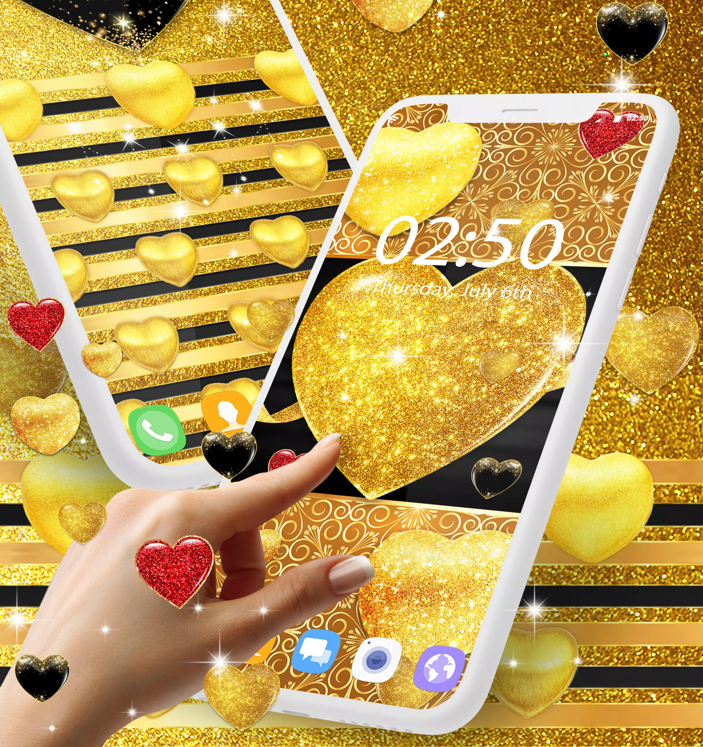 Download Gold Glitter LV wallpaper by societys2cent - 0a - Free on ZEDGE™  now. Browse m…