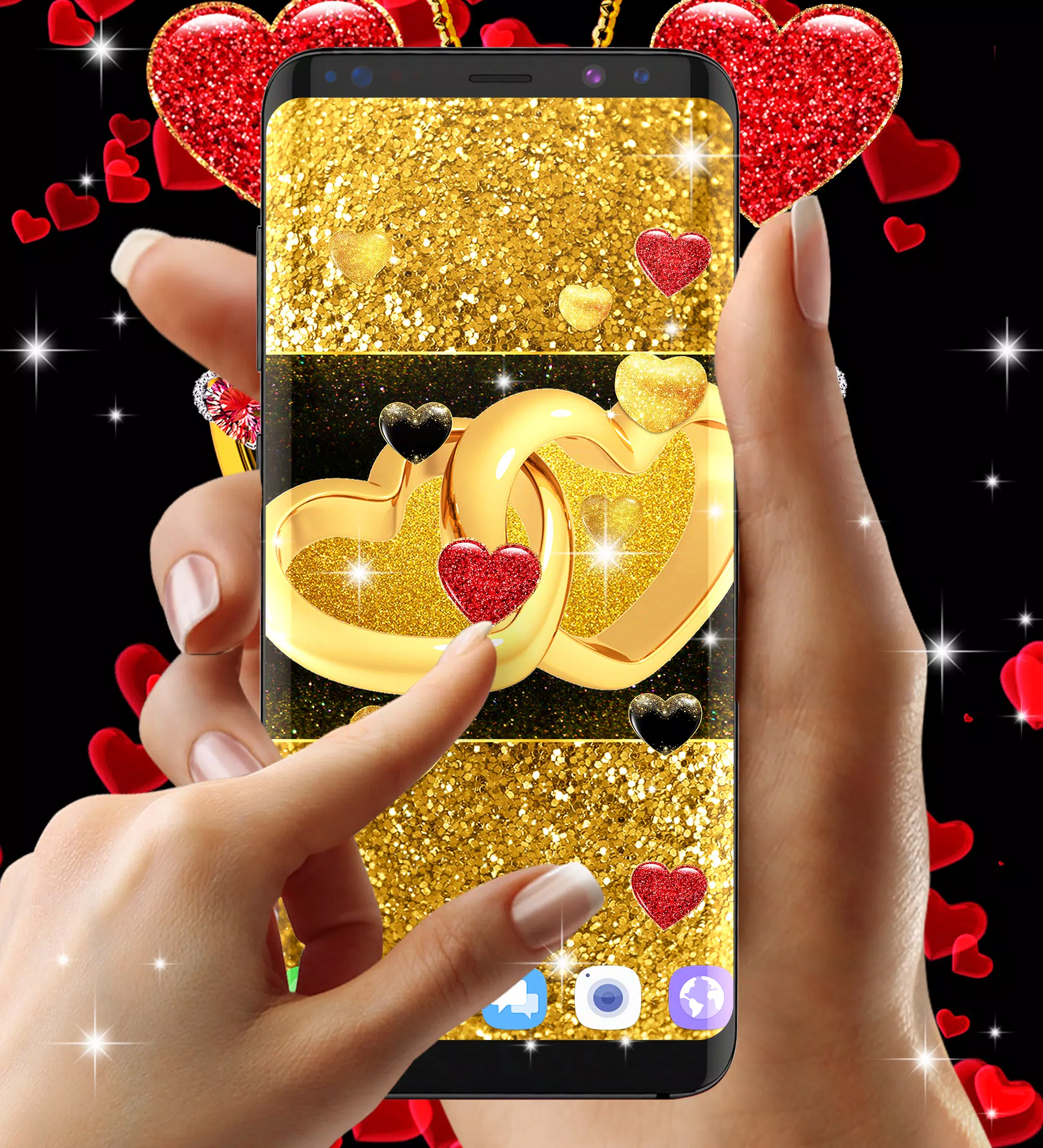 Free download Download Gold Glitter LV wallpaper by societys2cent