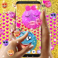 Emoji glitter live wallpaper screenshot 3
