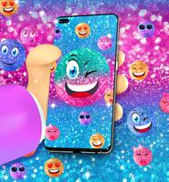 Emoji glitter live wallpaper poster