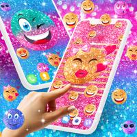 Emoji glitter live wallpaper screenshot 1