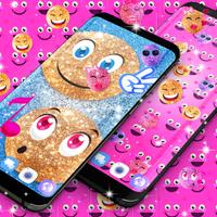 Emoji glitter live wallpaper screenshot 2