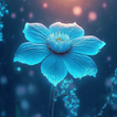 fond d'écran fleur bleue