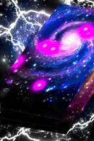 Neon Spiral Galaxy Wallpaper poster