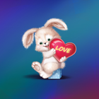 Cute Bunny Live Wallpaper أيقونة