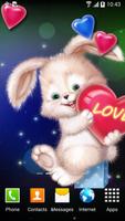 Cute Bunny Live Wallpaper تصوير الشاشة 1