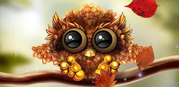 Autumn Little Owl Wallpaper