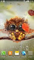 Autumn Little Owl Wallpaper Affiche