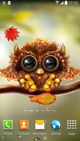 Autumn Little Owl Wallpaper capture d'écran 1