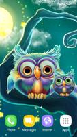 Cute Owls Live Wallpaper Affiche