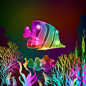 Neon Fish Live Wallpaper أيقونة