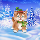 Winter Cat Live Wallpaper आइकन