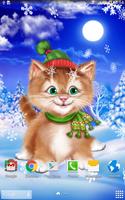 Winter Cat Live Wallpaper स्क्रीनशॉट 2