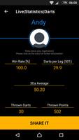 Live Statistics Darts: Scorebo imagem de tela 2