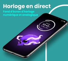 Horloge Digitale fond d'écran Affiche