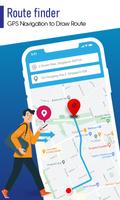 Live GPS Fahren Wegbeschreibung Street View-Karten Plakat