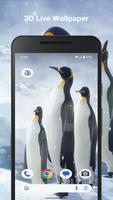Pingouins Fond d'écran Animé Affiche